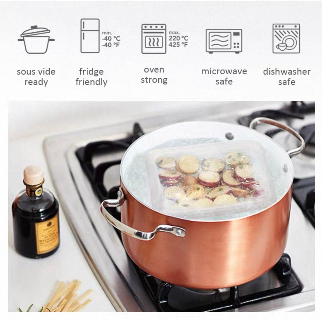 LFGB (European) Standard Platinum Silicone Storage bag