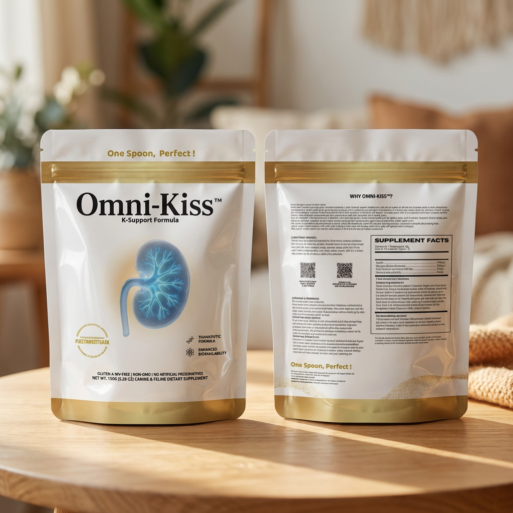 Omni-Kiss™ K-Support Formula for Senior pet｜活腎鮮食・全效黃金賦活素 - One Spoon. Perfect!